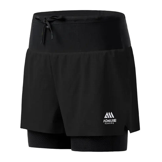 Aonijie Womens 2-n-1 Trail Running Waist Pack Shorts