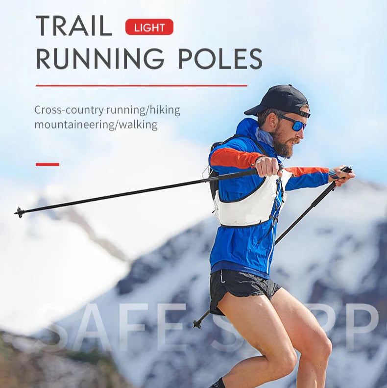 Aonijie Carbon Fiber Trail Run Poles (Black pair)