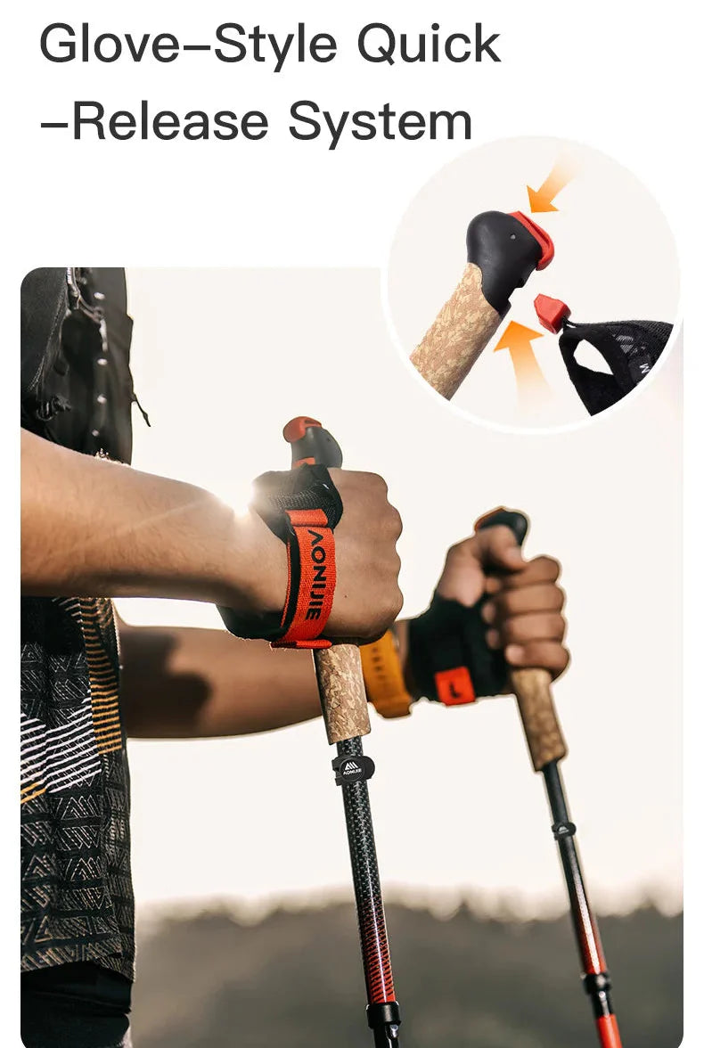 Aonijie Carbon Fiber Gloved Poles - New Model